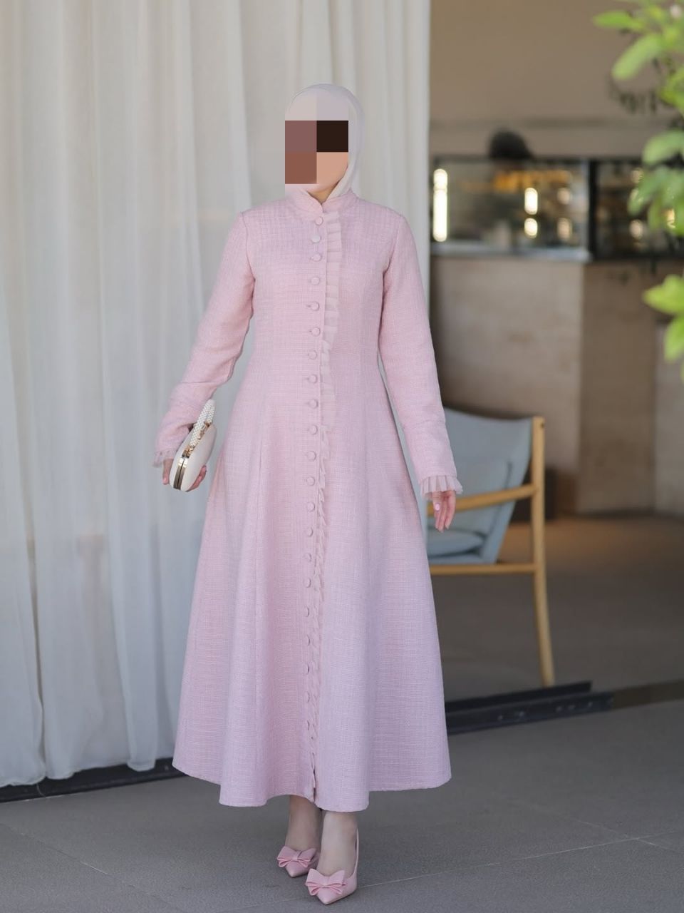 The Rosewood Corset-Back Modest Maxi Dress