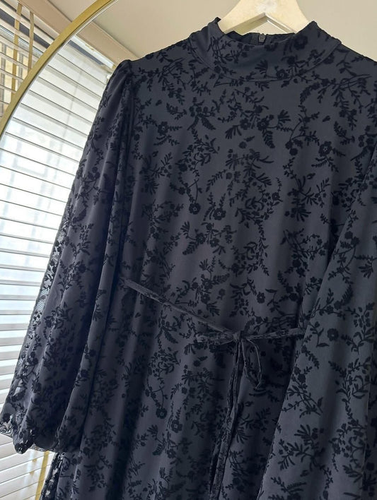 The Flona Tiered Guipure Lace Maxi Dress | Fully Lined Modest Silhouette