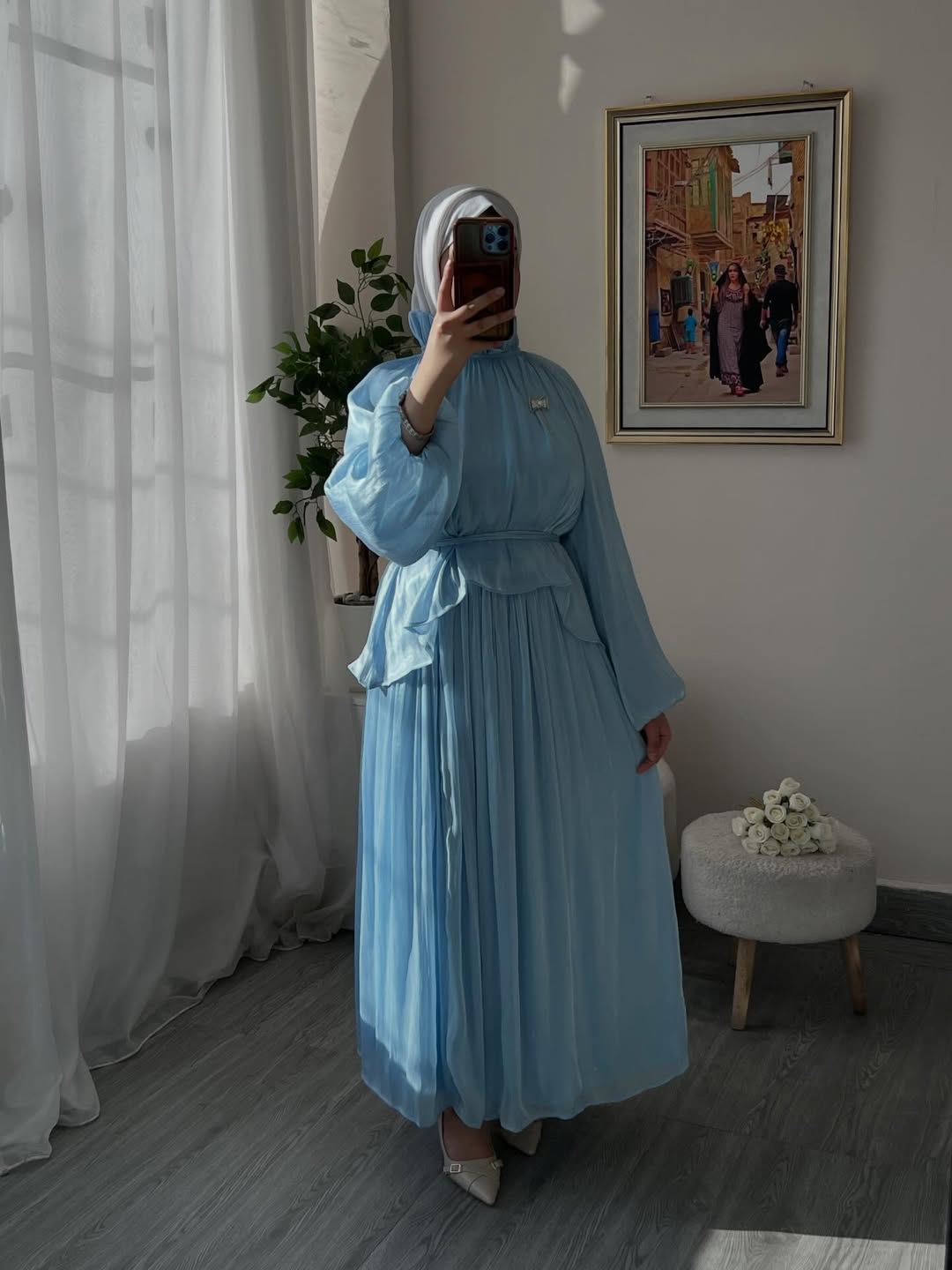 The Nwaime Pleated High-Neck Gown