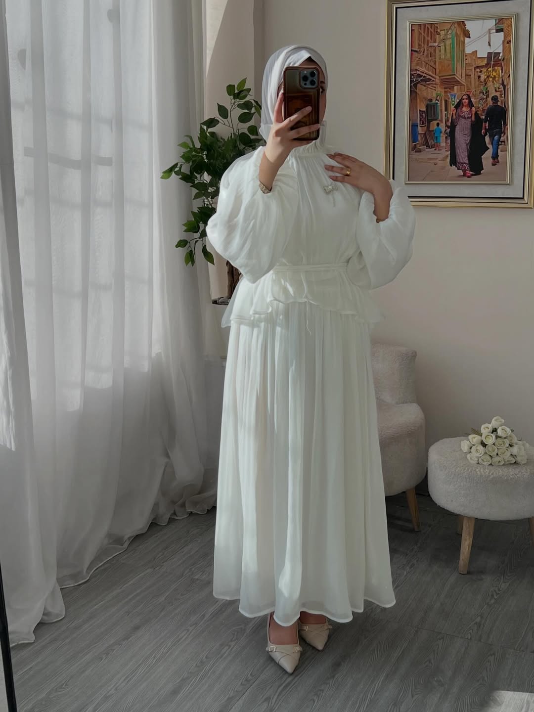 The Nwaime Pleated High-Neck Gown