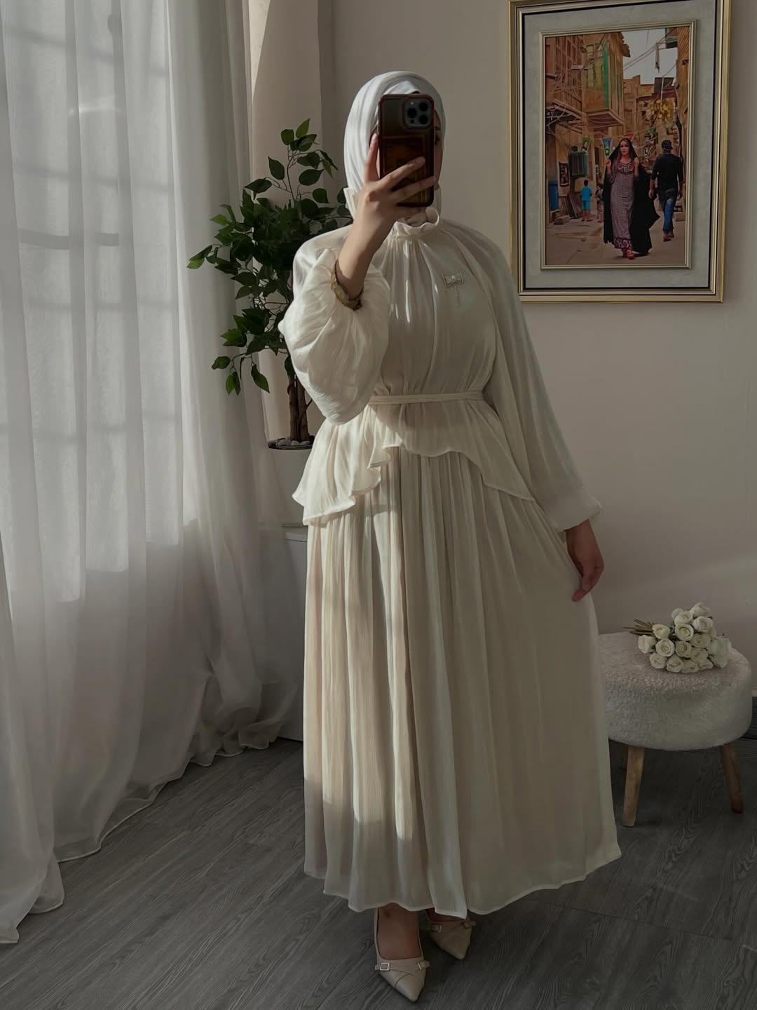 The Nwaime Pleated High-Neck Gown