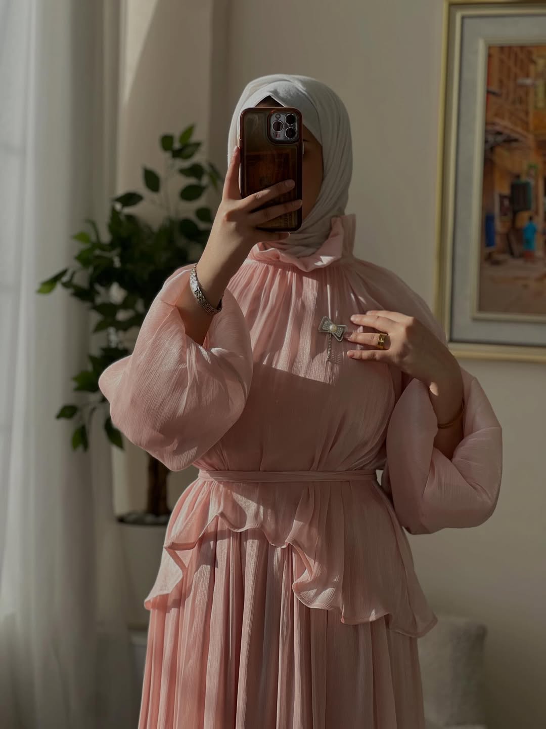 The Nwaime Pleated High-Neck Gown