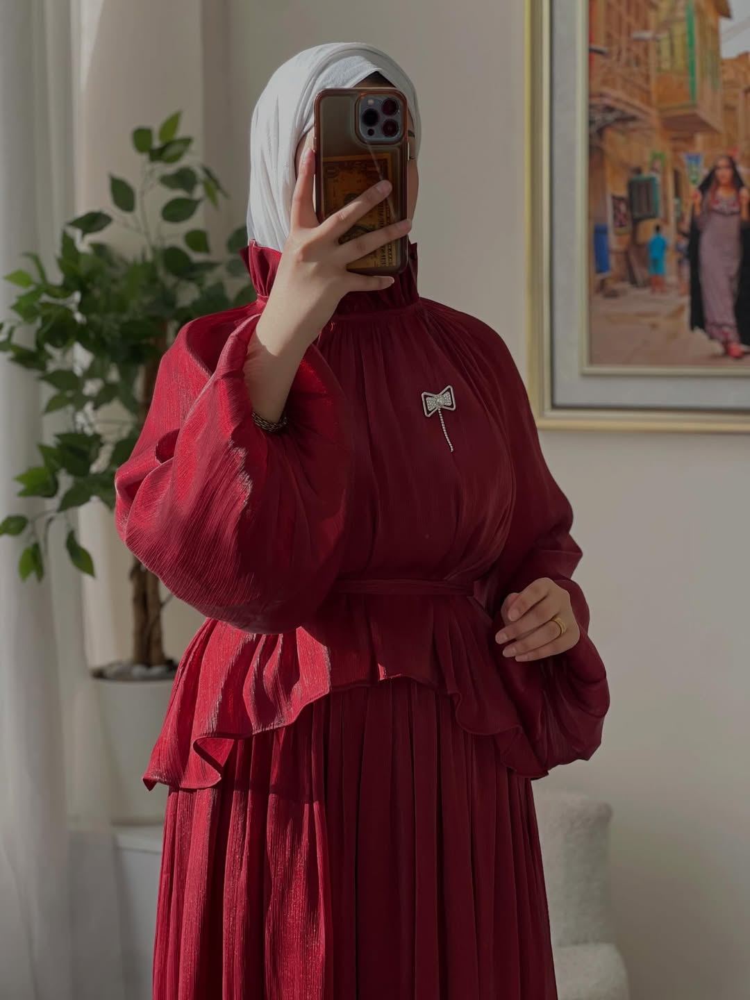 The Nwaime Pleated High-Neck Gown