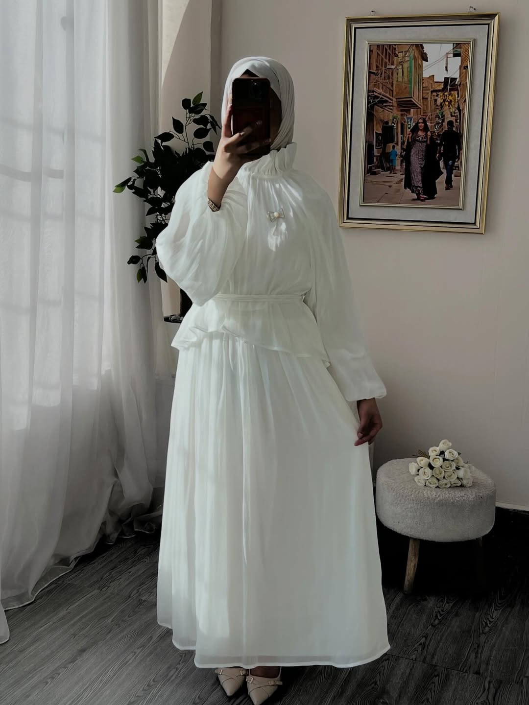 The Nwaime Pleated High-Neck Gown