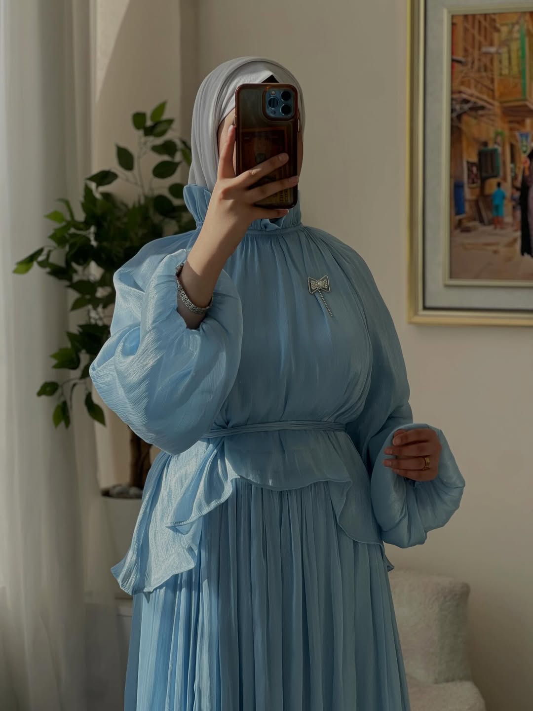 The Nwaime Pleated High-Neck Gown