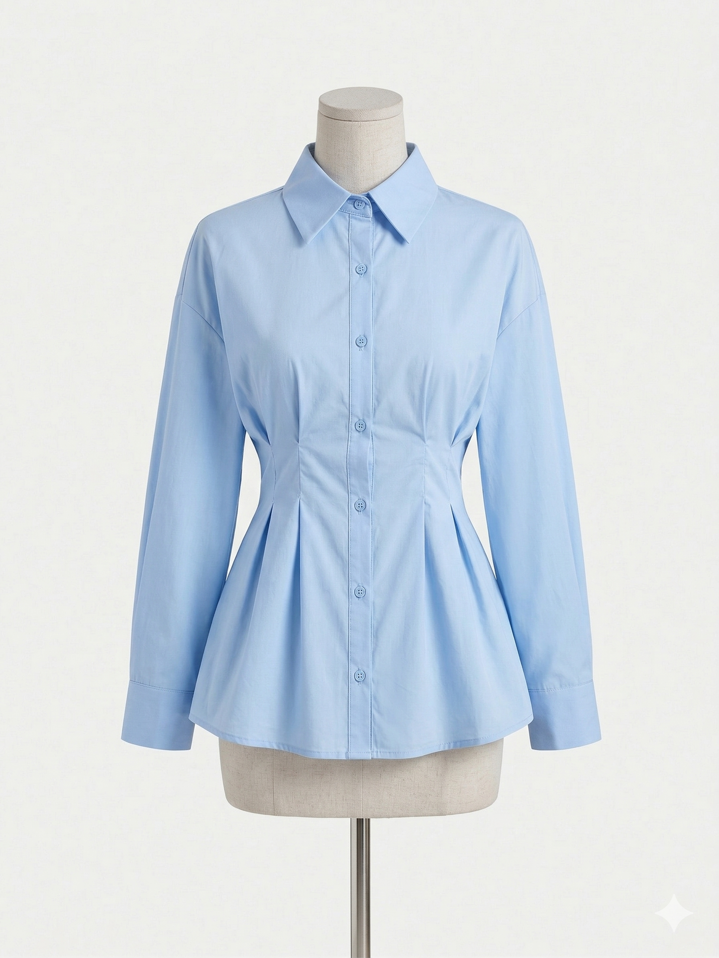 The Sculpted Waist Button-Down Blouse