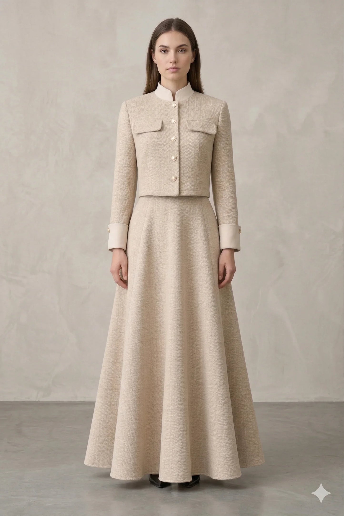 The Noble Two-Piece Maxi Skirt Suit Set
