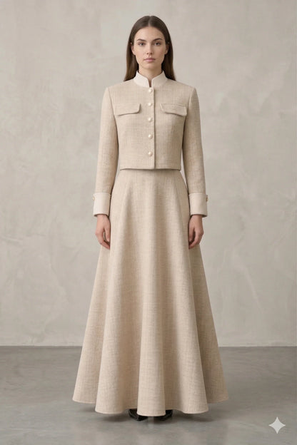 The Noble Two-Piece Maxi Skirt Suit Set