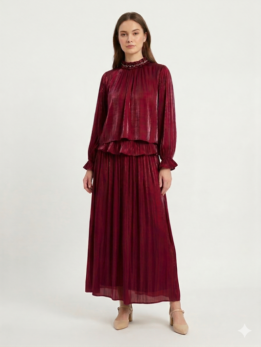 The Luminous Pleated Co-Ord Set