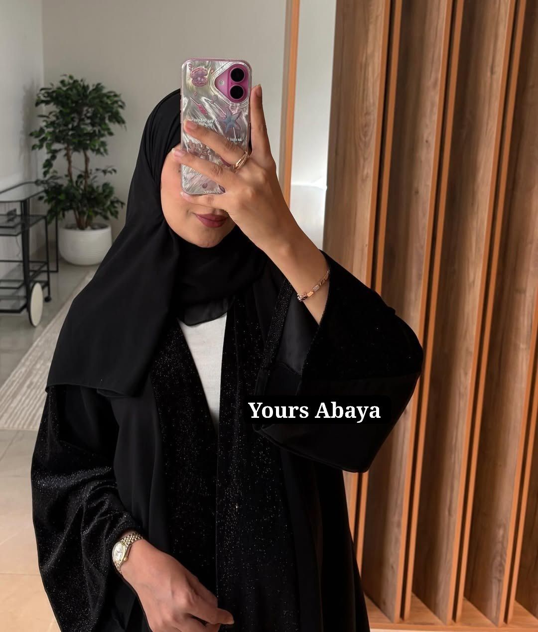 The Midnight Starlight Shimmer Abaya