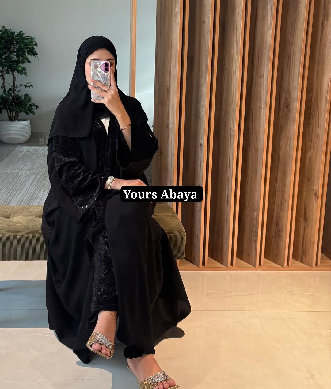 The Midnight Starlight Shimmer Abaya