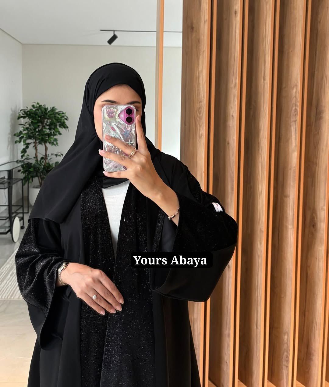 The Midnight Starlight Shimmer Abaya