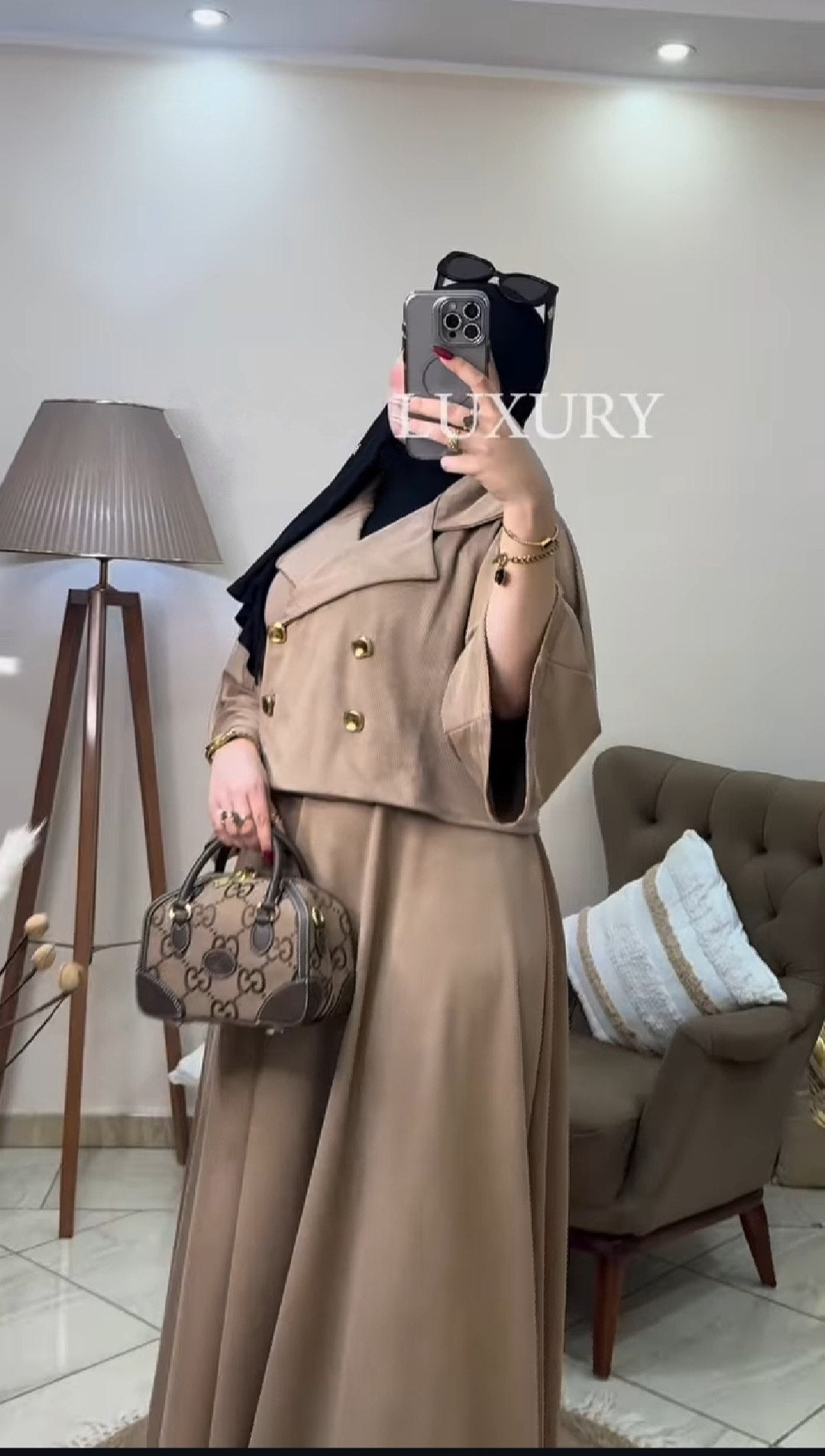 🔥 Luxury Modest Two-Piece Skirt Set | Cropped Blazer & Maxi Dress Suit