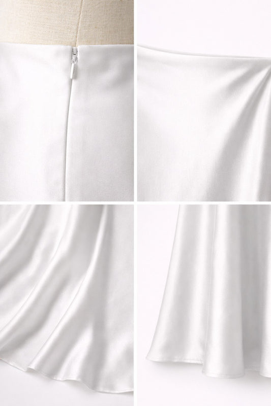 The Aurora Bias Cut Satin Maxi Skirt