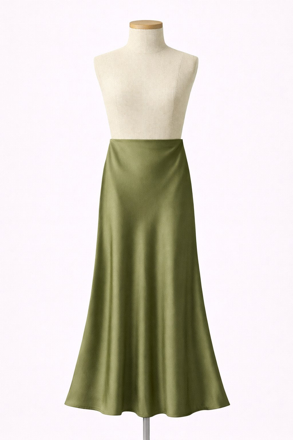 The Aurora Bias Cut Satin Maxi Skirt