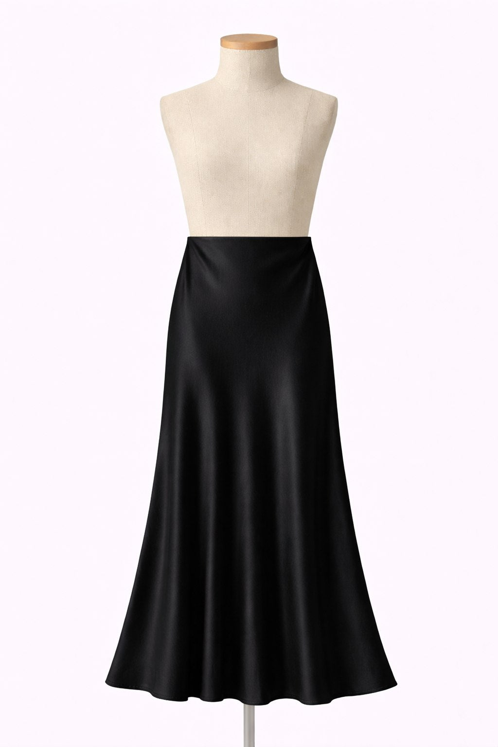 The Aurora Bias Cut Satin Maxi Skirt