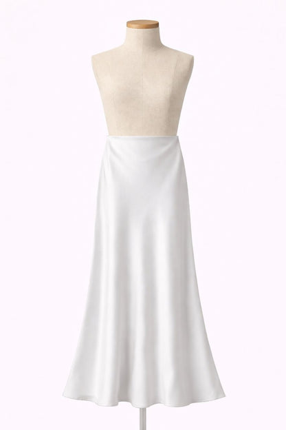 The Aurora Bias Cut Satin Maxi Skirt