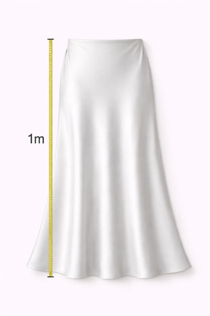 The Aurora Bias Cut Satin Maxi Skirt