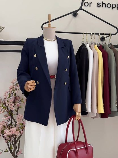 The Elara Modest Blazer | Elegant Open-Front Layering Top