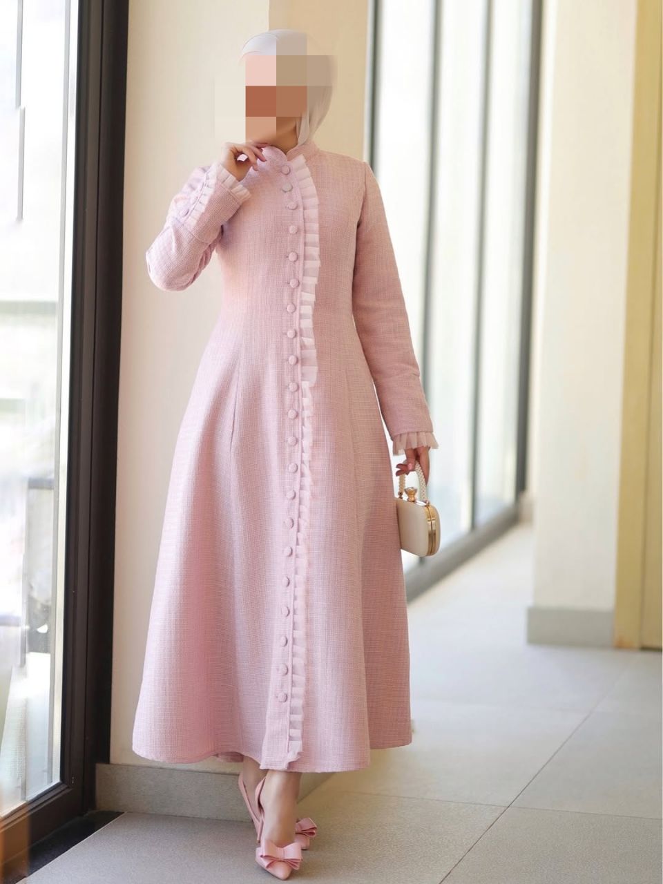 The Rosewood Corset-Back Modest Maxi Dress