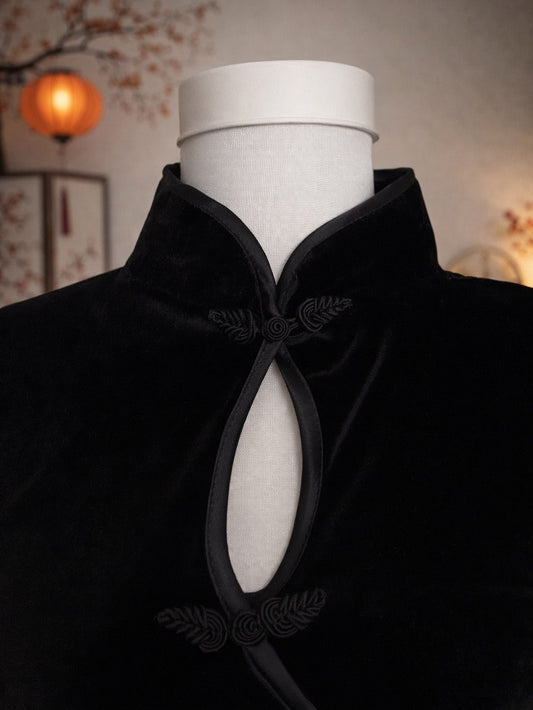 The Midnight Velvet Modern Qipao china  Dress