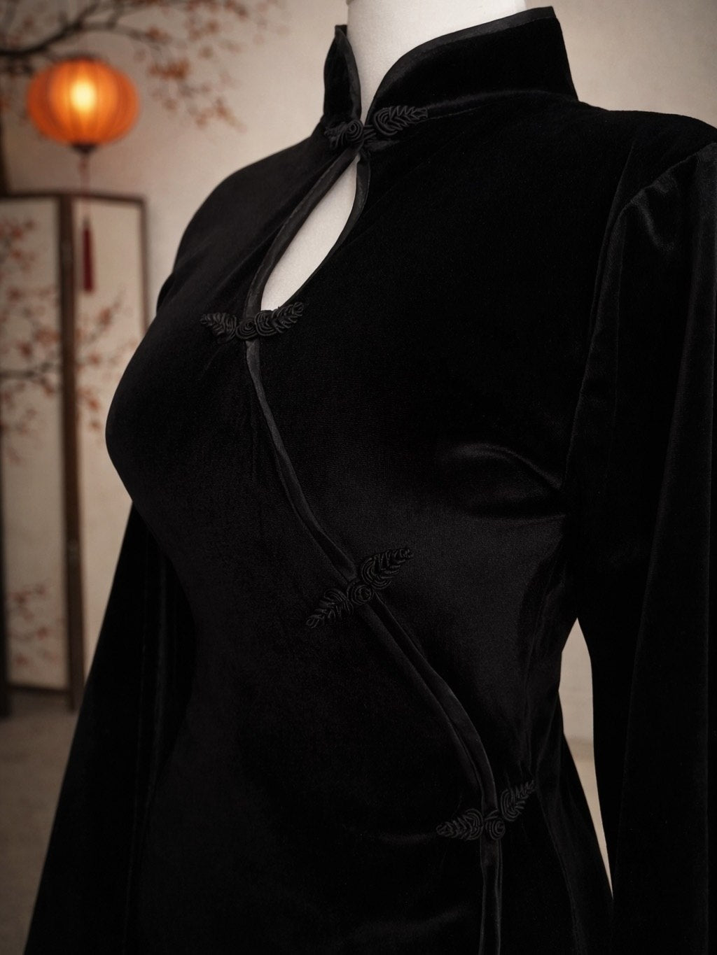 The Midnight Velvet Modern Qipao china  Dress